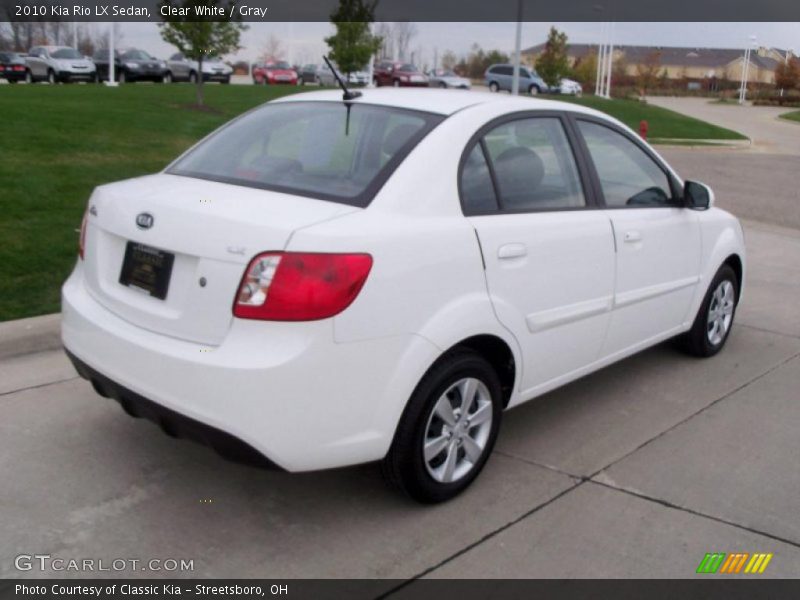 Clear White / Gray 2010 Kia Rio LX Sedan