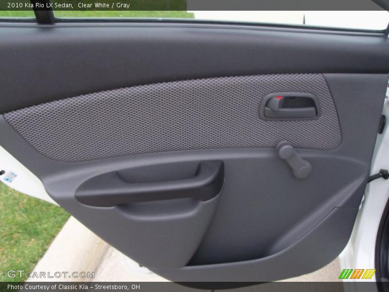 Clear White / Gray 2010 Kia Rio LX Sedan