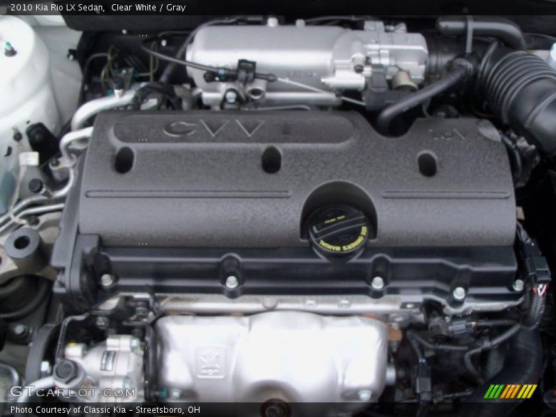  2010 Rio LX Sedan Engine - 1.6 Liter DOHC 16-Valve CVVT 4 Cylinder