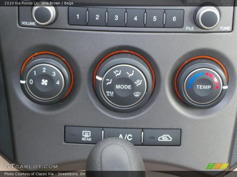 Controls of 2010 Rondo LX