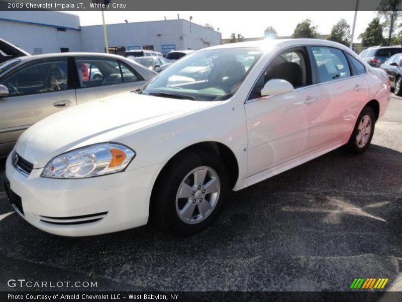 White / Gray 2009 Chevrolet Impala LT
