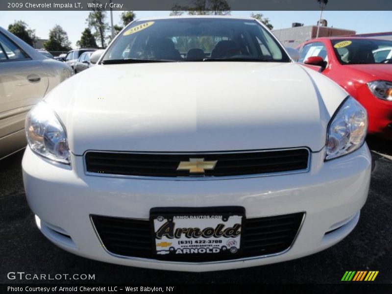 White / Gray 2009 Chevrolet Impala LT