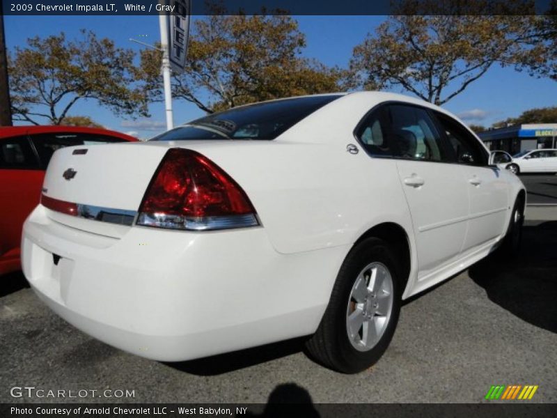 White / Gray 2009 Chevrolet Impala LT