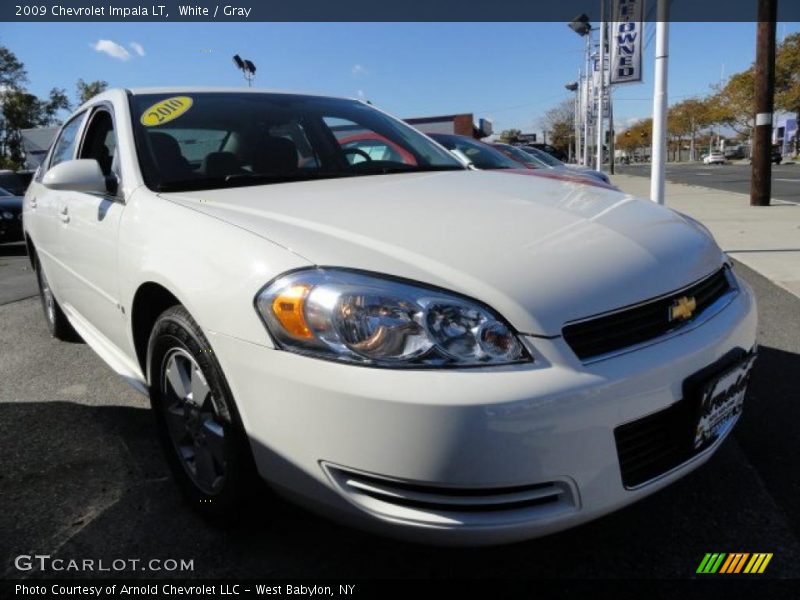 White / Gray 2009 Chevrolet Impala LT