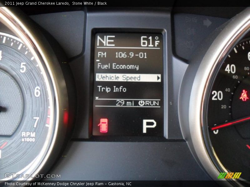 Stone White / Black 2011 Jeep Grand Cherokee Laredo