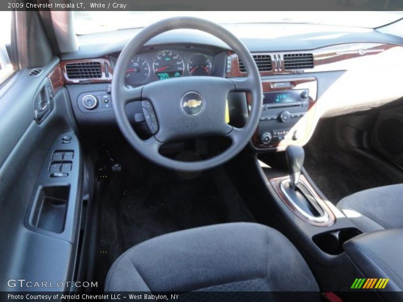White / Gray 2009 Chevrolet Impala LT