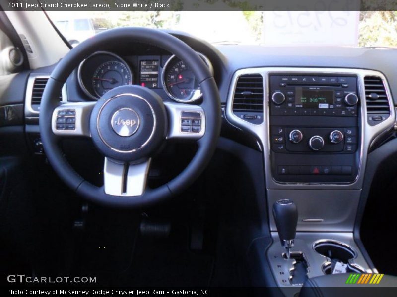 Stone White / Black 2011 Jeep Grand Cherokee Laredo