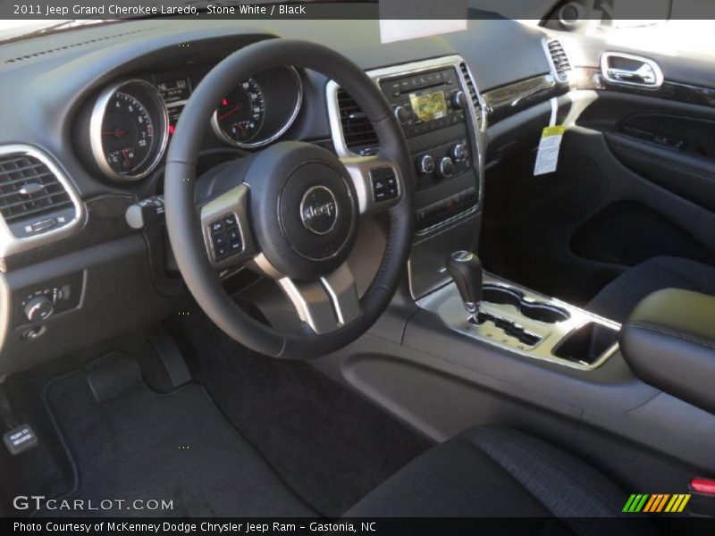 Stone White / Black 2011 Jeep Grand Cherokee Laredo