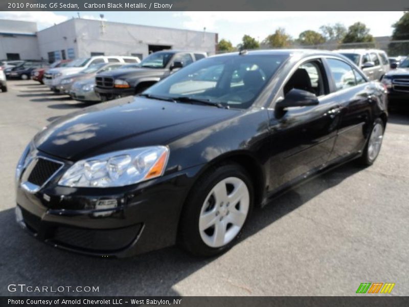 Carbon Black Metallic / Ebony 2010 Pontiac G6 Sedan