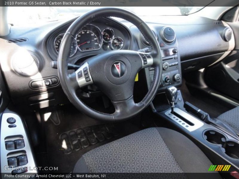 Carbon Black Metallic / Ebony 2010 Pontiac G6 Sedan