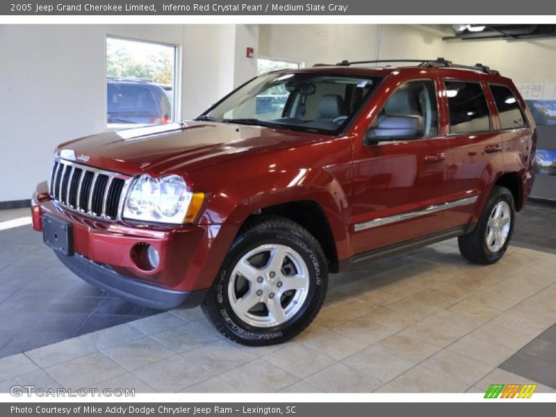 Inferno Red Crystal Pearl / Medium Slate Gray 2005 Jeep Grand Cherokee Limited