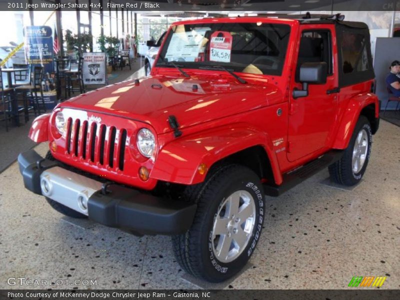 Flame Red / Black 2011 Jeep Wrangler Sahara 4x4