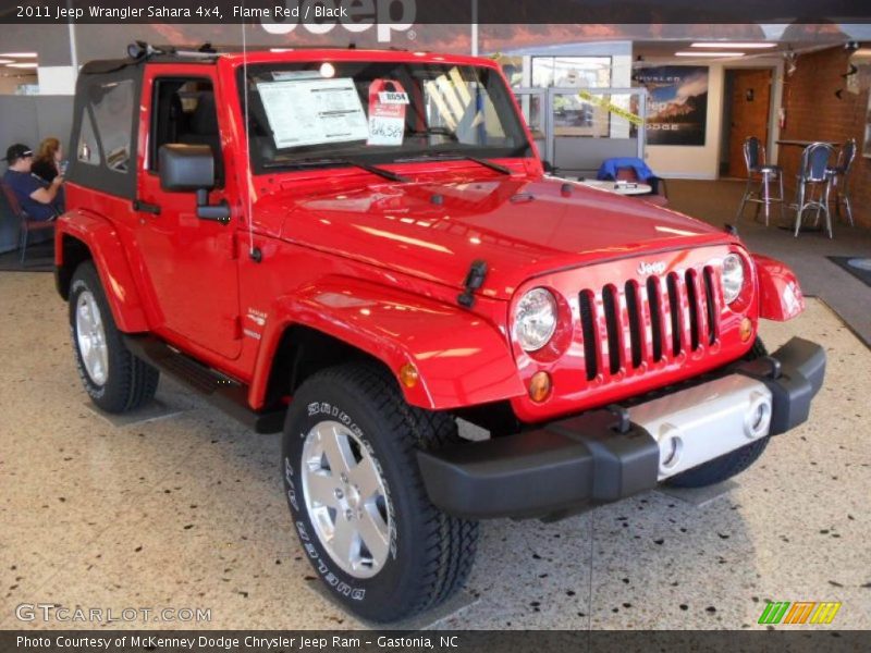 Flame Red / Black 2011 Jeep Wrangler Sahara 4x4