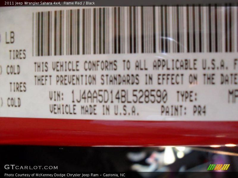 Flame Red / Black 2011 Jeep Wrangler Sahara 4x4