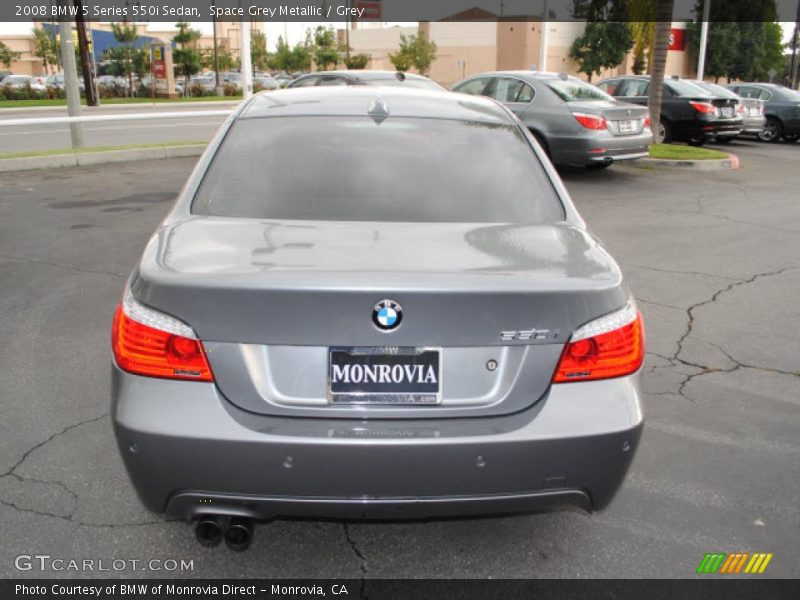 Space Grey Metallic / Grey 2008 BMW 5 Series 550i Sedan