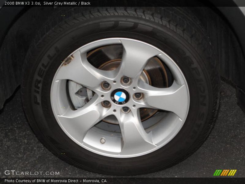 Silver Grey Metallic / Black 2008 BMW X3 3.0si