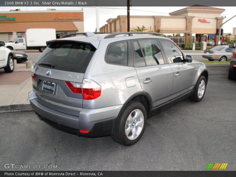 Silver Grey Metallic / Black 2008 BMW X3 3.0si