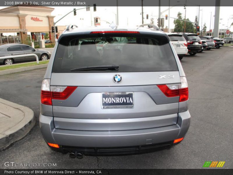 Silver Grey Metallic / Black 2008 BMW X3 3.0si