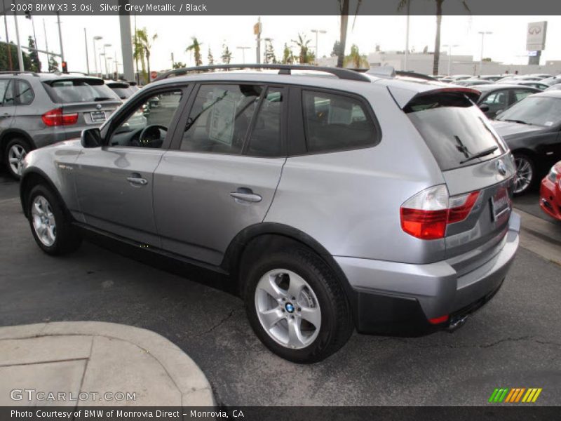 Silver Grey Metallic / Black 2008 BMW X3 3.0si