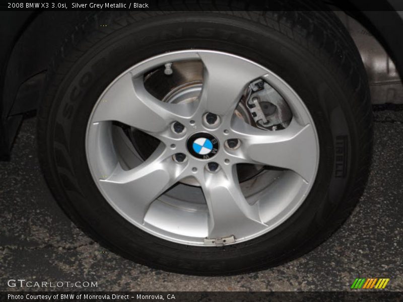 Silver Grey Metallic / Black 2008 BMW X3 3.0si