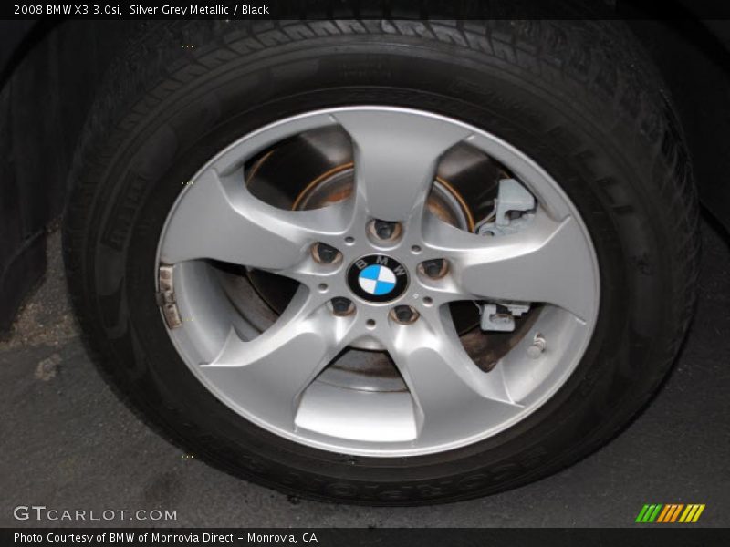 Silver Grey Metallic / Black 2008 BMW X3 3.0si