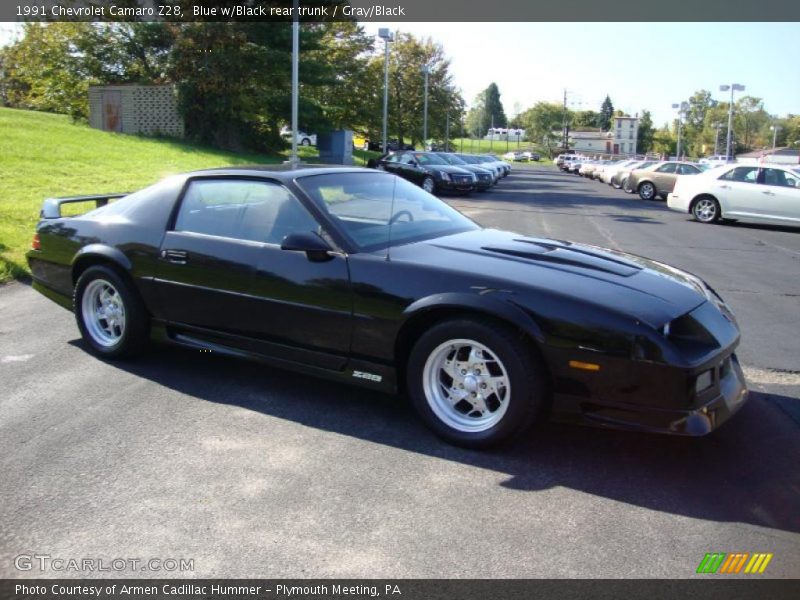 Blue w/Black rear trunk / Gray/Black 1991 Chevrolet Camaro Z28