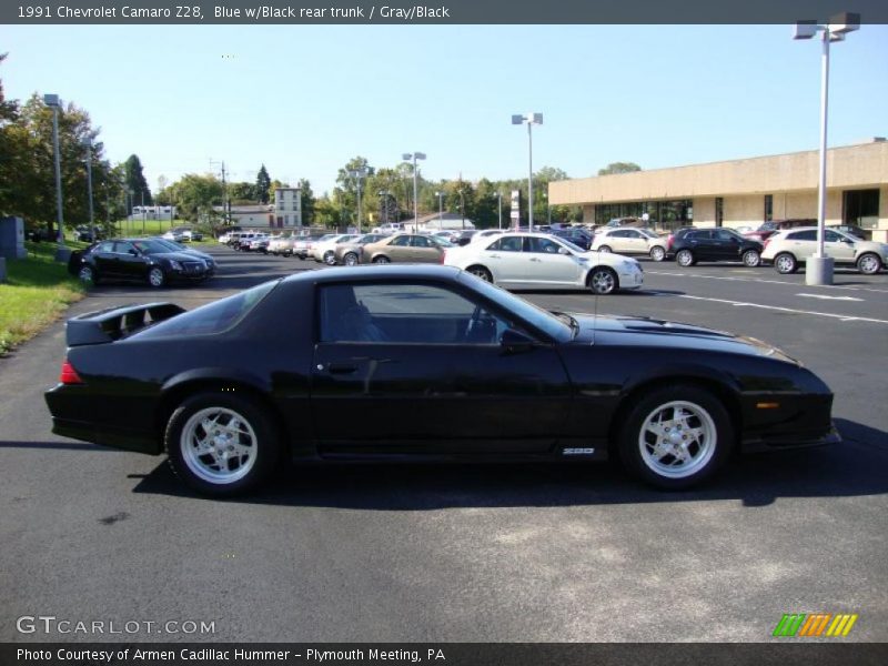 Blue w/Black rear trunk / Gray/Black 1991 Chevrolet Camaro Z28