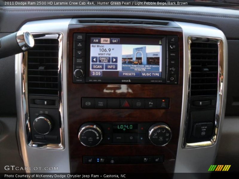 Hunter Green Pearl / Light Pebble Beige/Bark Brown 2011 Dodge Ram 2500 HD Laramie Crew Cab 4x4