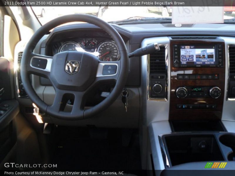 Hunter Green Pearl / Light Pebble Beige/Bark Brown 2011 Dodge Ram 2500 HD Laramie Crew Cab 4x4