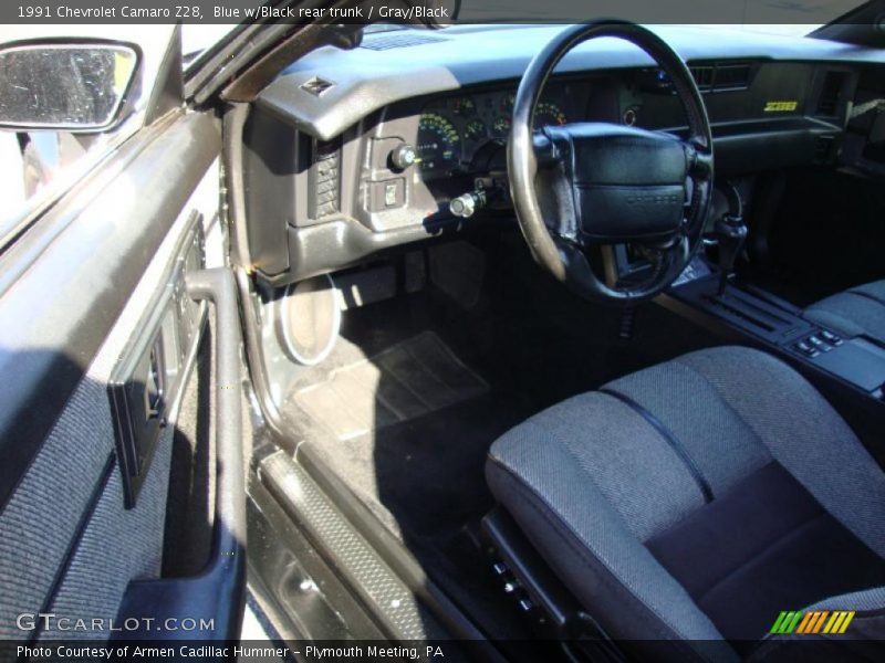 Blue w/Black rear trunk / Gray/Black 1991 Chevrolet Camaro Z28
