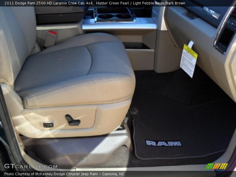 Hunter Green Pearl / Light Pebble Beige/Bark Brown 2011 Dodge Ram 2500 HD Laramie Crew Cab 4x4