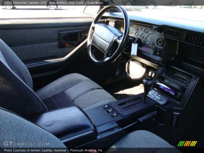 Blue w/Black rear trunk / Gray/Black 1991 Chevrolet Camaro Z28