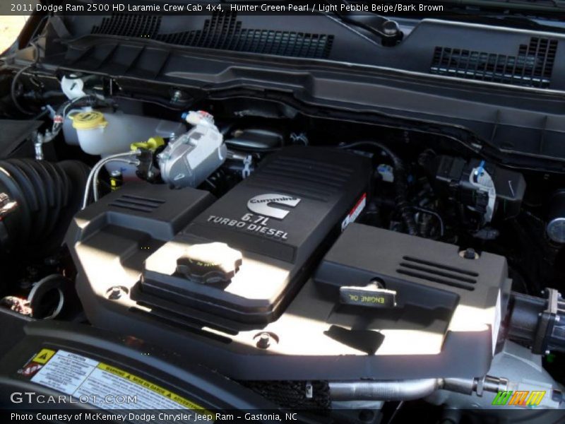 Hunter Green Pearl / Light Pebble Beige/Bark Brown 2011 Dodge Ram 2500 HD Laramie Crew Cab 4x4