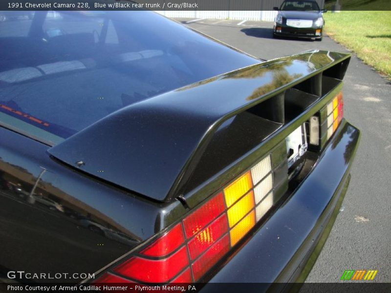 Blue w/Black rear trunk / Gray/Black 1991 Chevrolet Camaro Z28