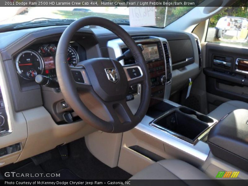 Hunter Green Pearl / Light Pebble Beige/Bark Brown 2011 Dodge Ram 2500 HD Laramie Crew Cab 4x4