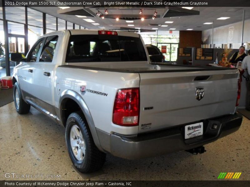 Bright Silver Metallic / Dark Slate Gray/Medium Graystone 2011 Dodge Ram 1500 SLT Outdoorsman Crew Cab