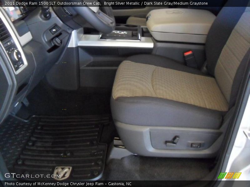 Bright Silver Metallic / Dark Slate Gray/Medium Graystone 2011 Dodge Ram 1500 SLT Outdoorsman Crew Cab