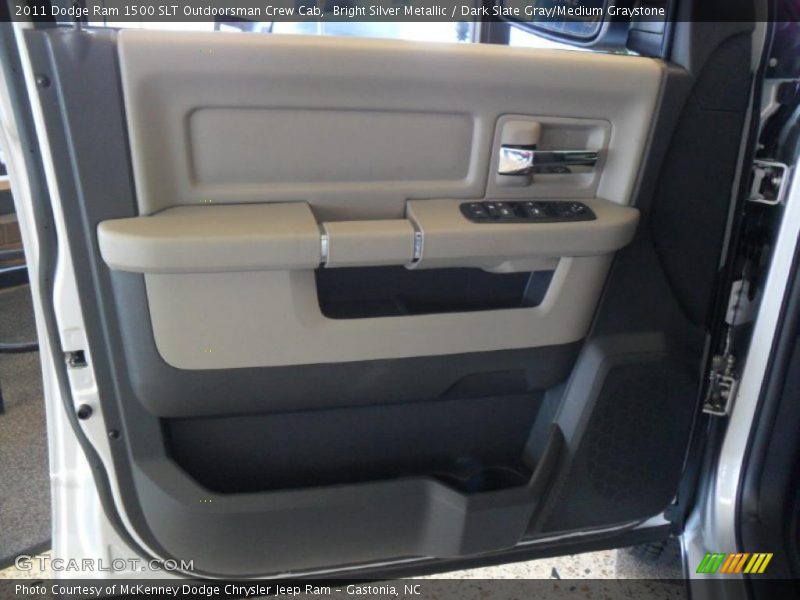 Bright Silver Metallic / Dark Slate Gray/Medium Graystone 2011 Dodge Ram 1500 SLT Outdoorsman Crew Cab