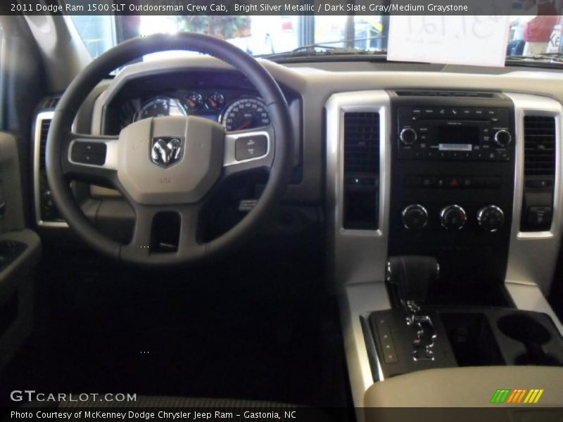 Bright Silver Metallic / Dark Slate Gray/Medium Graystone 2011 Dodge Ram 1500 SLT Outdoorsman Crew Cab