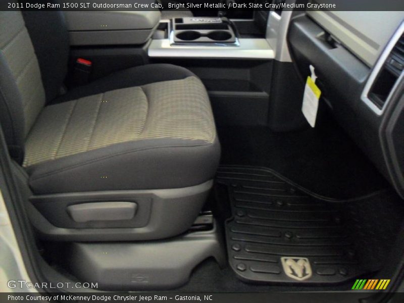 Bright Silver Metallic / Dark Slate Gray/Medium Graystone 2011 Dodge Ram 1500 SLT Outdoorsman Crew Cab