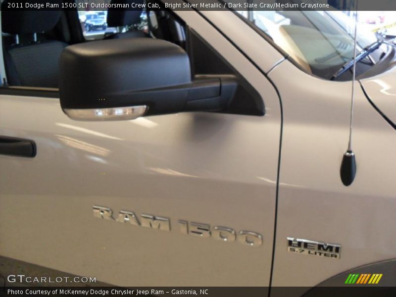 Bright Silver Metallic / Dark Slate Gray/Medium Graystone 2011 Dodge Ram 1500 SLT Outdoorsman Crew Cab