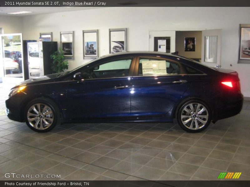 Indigo Blue Pearl / Gray 2011 Hyundai Sonata SE 2.0T