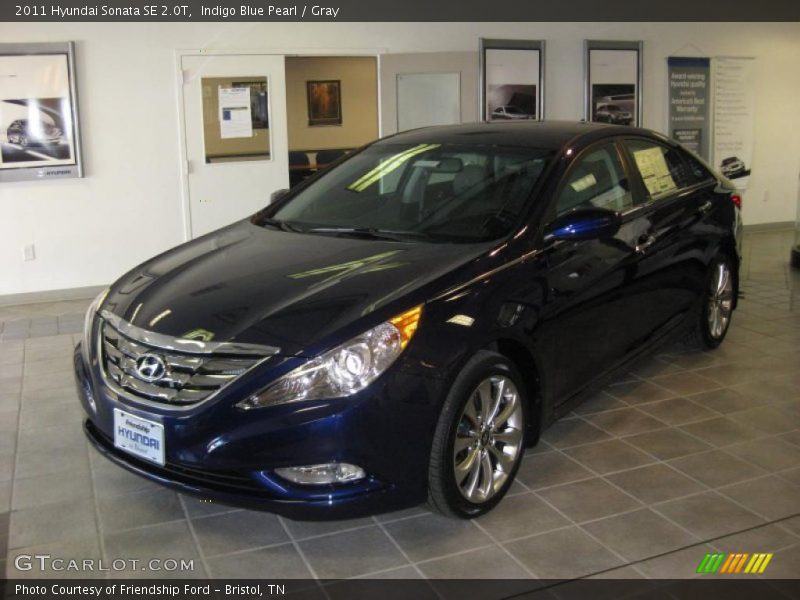 Indigo Blue Pearl / Gray 2011 Hyundai Sonata SE 2.0T