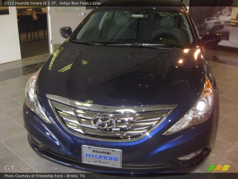 Indigo Blue Pearl / Gray 2011 Hyundai Sonata SE 2.0T
