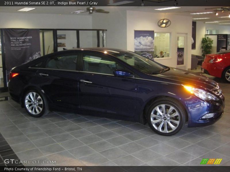 Indigo Blue Pearl / Gray 2011 Hyundai Sonata SE 2.0T