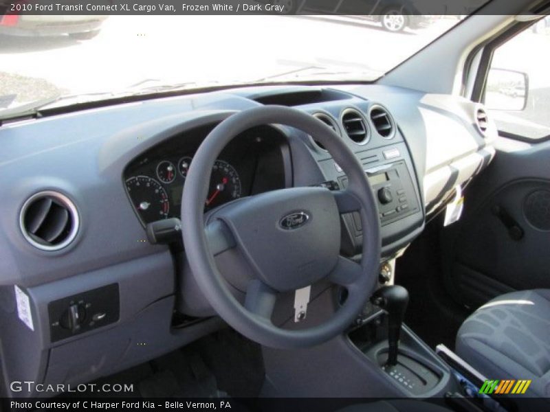  2010 Transit Connect XL Cargo Van Dark Gray Interior