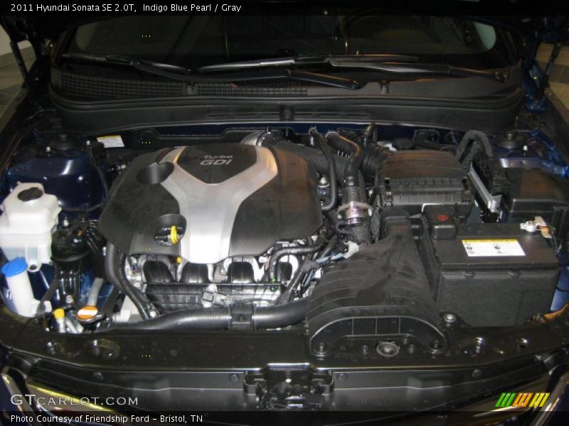 Indigo Blue Pearl / Gray 2011 Hyundai Sonata SE 2.0T