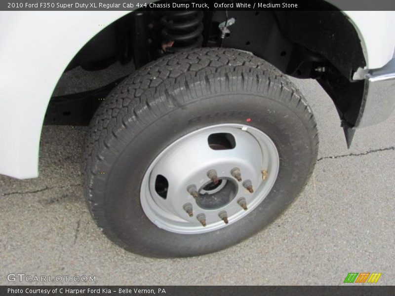 Oxford White / Medium Stone 2010 Ford F350 Super Duty XL Regular Cab 4x4 Chassis Dump Truck