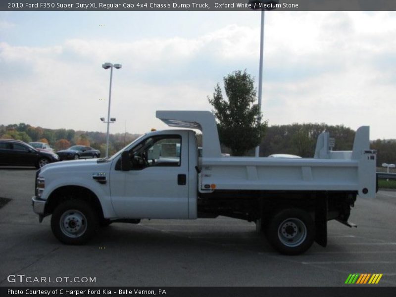Oxford White / Medium Stone 2010 Ford F350 Super Duty XL Regular Cab 4x4 Chassis Dump Truck