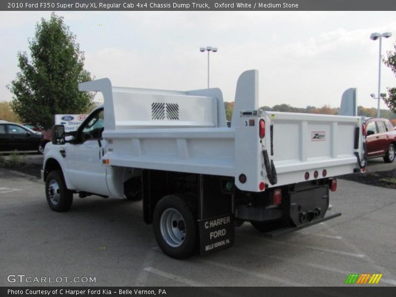 Oxford White / Medium Stone 2010 Ford F350 Super Duty XL Regular Cab 4x4 Chassis Dump Truck